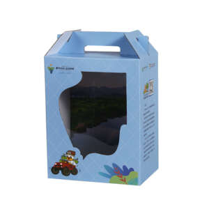 Recyled E-Flute Corrugated Cardboard Auto Bottom Carrier Boxes Toy Package