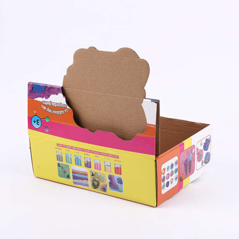 Custom Strong Corrugated Counter Display Box Manufacturer Full Colors ...