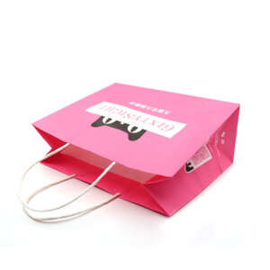 Promotion Shopping Package Ready Stock Clothing Gift Pink Paper Jewelry Custom Bag With Logo