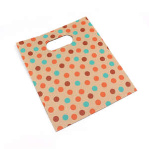 High quality wholesale color print paper bag luxury square bottom paper bags with die cut handles