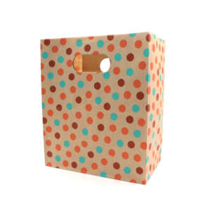 High quality wholesale color print paper bag luxury square bottom paper bags with die cut handles