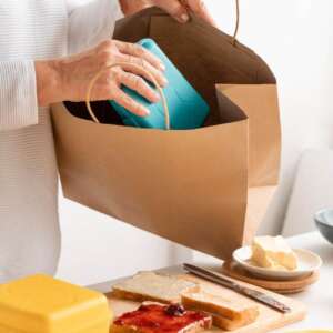 Custom Luxury Eco-Friendly Shopping Bag with Your Own Logo Recyclable Kraft Paper Bag for Food Packaging and Promotion