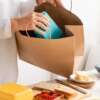 restaurant kraft shopping bags, paper bags with handles, food clothing promotion bag, eco friendly business paper bag