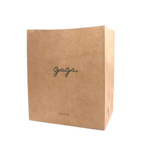 Biodegradable Wholesalers Shopping Shopper Shooing Flat Bottom Coffee Bean Nude Kraft 50Kg Paper Bag Without Handle