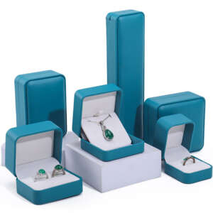 Factory Wholesale Luxury Jewelry Box Organizer Bracelet Necklace Earrings Ring Gift Pu Leather Jewelry Box