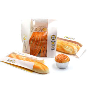 Packaging Baguette Chicken Minimum Customize Printed Design Lowest Price Bread Kraft Paper Bag With Your Own Logo