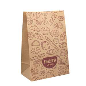 Natural SOS square bottom brown kraft party treats paper bag