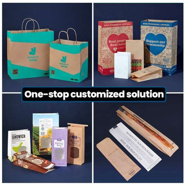 restaurant kraft shopping bags, paper bags with handles, food clothing promotion bag, eco friendly business paper bag