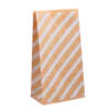 eco flat bottom kraft bread popcorn bag production sample with export carton support