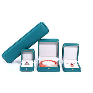 Packaging Jewelry Dark Box Packaging Organizer Pu And Leather Jewelry Box Ring Necklace