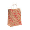 brown kraft Christmas carrier paper bag for goody party gifts view 1