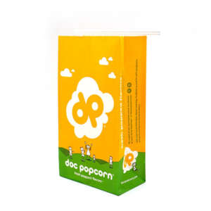 Microwave Popcorn Packaging Bag Food Grade Greaseproof Paper Bag for Popcorn Kraft Paper Flexo Printing Snack Packaging 8 Color