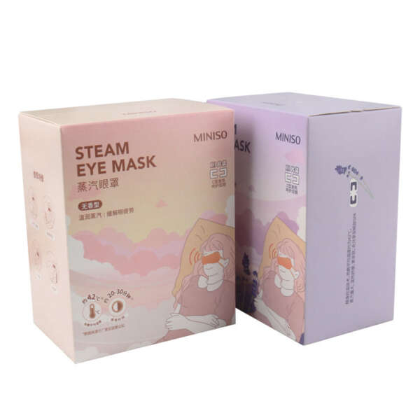 colorful custom eye mask printed cardboard box - front view