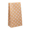 Printed eco flat bottom kraft bread popcorn bag for branded paper packaging