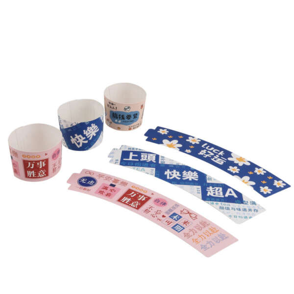 custom printed coffee milk tea paper cup sleeve - retail presentation