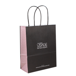 Eco-Friendly Green Food Restaurant Kraft Brown White Black Custom Colors Supermarket Shopping Business Sustainable Ppaer Bags