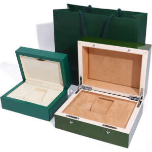 Wholesale Custom Design Elegant Watch Travel Cases For Luxury Gift Boxes With Tote Bags Flipped Wooden Brand Watch Box