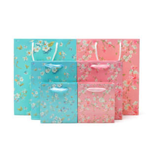 Custom Wholesale Brand Logo Print Mini Gift Shopping Packaging Bag Jewelry Bag With Rope