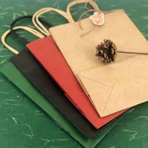 Customized Food Delivery Shopping Grocery Cookies Candy Cloth Brown Kraft Paper Bags With Handle For Restaurant