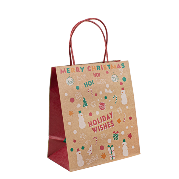 Custom custom black paper food packaging bag for restaurants, business gifts, takeaway, retail tote bags and food packaging