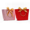 custom Christmas jewelry gift bag, art paper shopping bag, ribbon handle gift bag, logo jewelry bag