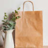 restaurant kraft shopping bags, paper bags with handles, food clothing promotion bag, eco friendly business paper bag