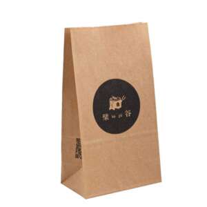 Natural SOS square bottom brown kraft party treats paper bag