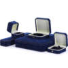 Necklace ring jewelry box with refined dark finish