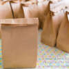 flower printed brown craft Mexican food eco friendly paper bag image 5