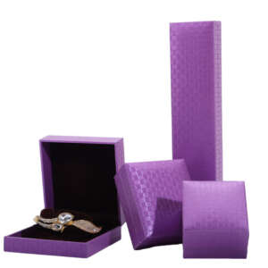 Custom Purple Paper Jewelry Packaging Box Pendant Bracelet Necklace Ring Jewelry Display Jewelry Box