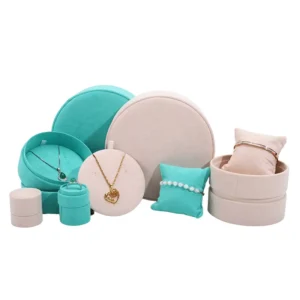 Luxury Custom Wedding Engagement Paper Jewelry Display Gift Box Colorful Round Ring Storage Box