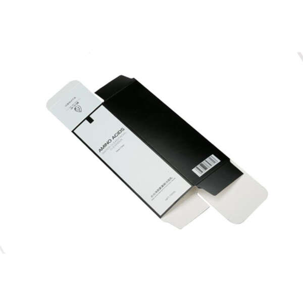 printed facial cleanser skin care cosmetic folding paper box - open display view