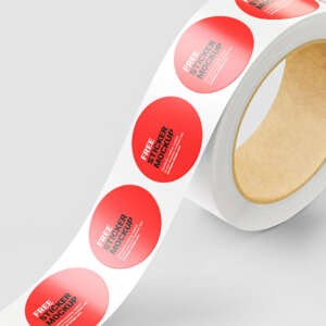 Custom Self-Adhesive Roll Vinyl Circle Logo Label Autocollant Etiquette Sticker Waterproof Etiqueta Round Sticker Printing