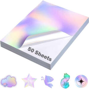 Holographic Printable A4 Size Waterproof Self Adhesive Vinyl Label Sticker Paper Vinyl Sticker Paper Laser