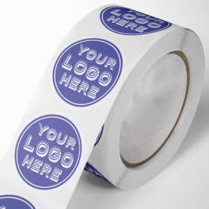 Custom Print Roll Plastic Waterproof Synthetic Paper Adhesive Vinyl PVC Round Circle Brand Product Packaging Label Logo Sticker