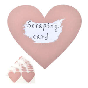 Custom Size Pegatinas Rose Gold Silver Color Pack Heart Labels Scratch-off Gift Thank You Card Scratch Off Sticker