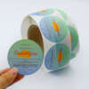 Custom product label rolls with private design