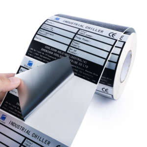 Custom printing waterproof logo electronic appliances heat resistant durable certification matte silver pet label stickers