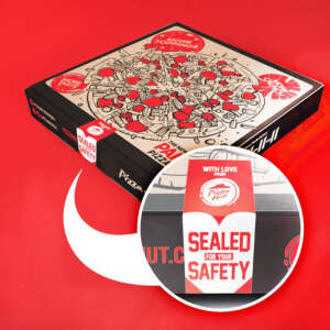 Professional Manufacturer High Quality Food Brand Packaging Sticker Custom Logo Size Pizza Box Food Labels
