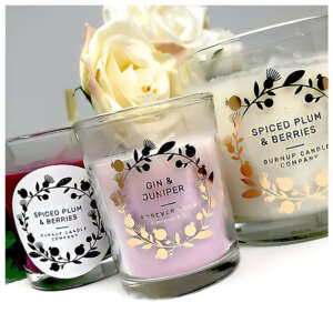 Luxury Custom Private Logo Printing Candle Jar Label Waterproof Embossed Gold Foil Label Sticker For Candle Jar