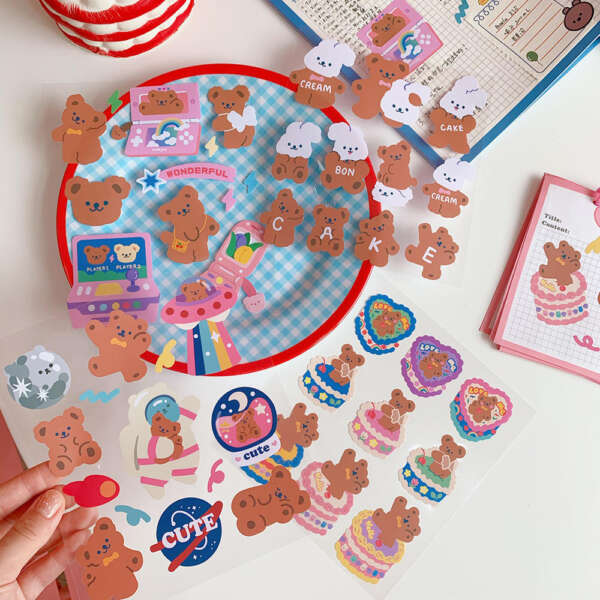 Easy peel kiss cut stickers