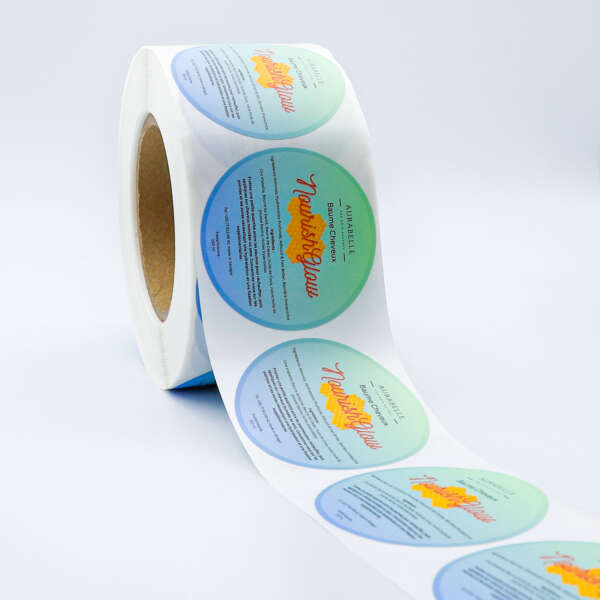 Private design round waterproof product label rolls