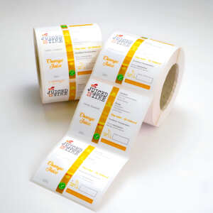 Custom Design Printed Vinyl Water Proof Adhesive Orange Juice Glass Bottle Beverage Labels For 250 ml Plastic Bottle Sticker