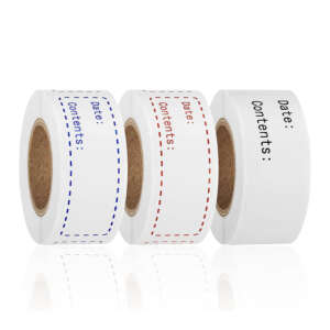 Custom Waterproof Synthetic PP Sticker Removable Adhesive Freezer Labels For Food Storage