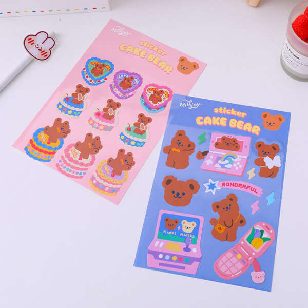 Waterproof cute sticker sheet printing