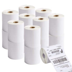 Premium Quality Good Price 4''x 6'' 500 Lables/roll Adhesive Paper Label Sticker Silver Direct Thermal Sticker