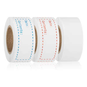 Custom Removable Frozen Adhesive Roll Safe Refrigerator Container Label Waterproof Freezer Storage Content Food Date Labels