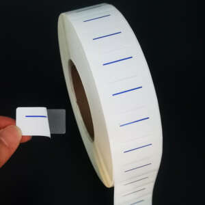 Ready To Ship FSC Certification Piggyback Labels 37x21 Blue Line Three layers Label Piggy Back Sticker