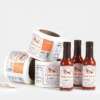 Waterproof ketchup label stickers with logo printing