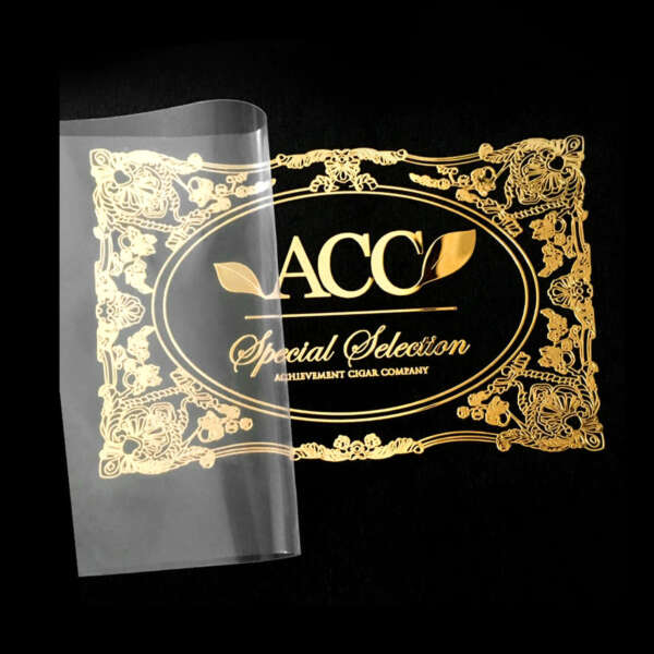 Custom gold nickel metal labels for product branding